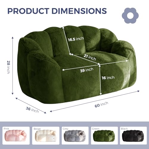 MAXYOYO Bean Bag Chair for Adults, Floral Shaped Bean Bag Sofa