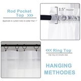 OWENIE White Sheer Curtains 84 inches Long 2 Panels Set, Sheer White Curtains for Living Room/Bedroom, Rod Pocket Voile Sheer Panel Drapes, 2pcs, Each 42" Width x 84" Long