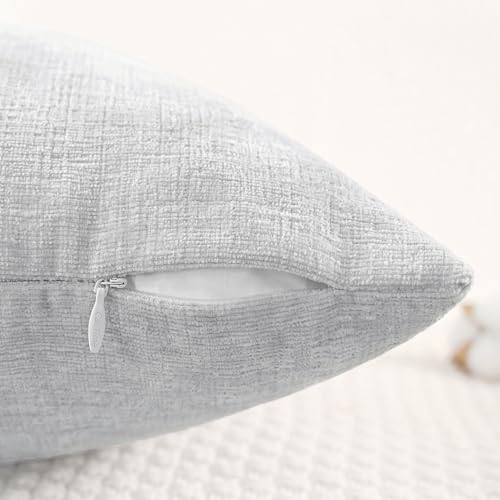 CaliTime Decorative Throw Pillow Covers 20 X 20 Inches Moonbeam Gray
