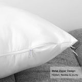 OTOSTAR Throw Pillows Inserts 20x20 Inches, Set of 8 Square Form Cushion Stuffer for Couch, Sofa, Bed - Indoor Decorative Pillows Inserts - White