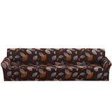 ELEOPTION Sofa Slipcovers Brown for Couches and Loveseats, Spandex Stretch Sofa Slipcover for Chair Loveseat Sofa Modern Furniture Cover Protector with a Pillowcase (4 Seater, 90 to 118 in)