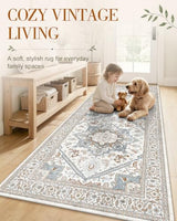 OLANLY 3x8 Washable Area Rug, Soft Non Slip Carpet for Living Room