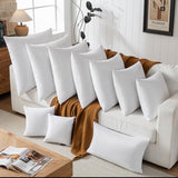basic home 28x28 Euro Throw Pillow Insert-Down Feather Pillow Insert-Cotton Fabric-White-1 Piece