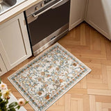 jinchan 2x3 Floral Vintage Washable Accent Entryway Rug, Orange