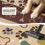 Waterproof 3x5 Small Area Rug Non Slip for Dogs Joint-Friendly, Beige Paws