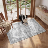 Garvee Grey Boho Washable 2x3 Rug for Entryway Door Mat