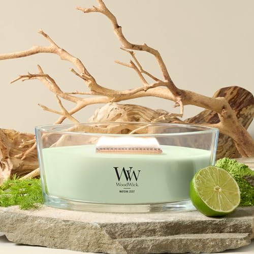 WoodWick Matcha Zest Scented Candle, Crackling Wick, 16oz