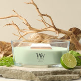 WoodWick Matcha Zest Scented Candle, Crackling Wick, 16oz