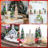 Mini Christmas Tree with Lights, 4 Pack Tabletop Christmas Tree with Lights for Christmas Decorations Indoor Xmas Holiday Party, Christmas Centerpieces for Tables New Year Decoration