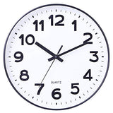 Foraineam 2 Pieces 12-Inch Wall Clock Silent Non Ticking Battery Operated Decorative Quartz Clock for Home Office School