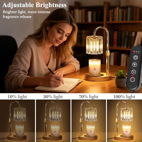 Lukasa Candle Warmer Lamp, with Timer Dimmer Adjustable Height, Home Decor, Room Decor, Wax Melt Warmer for Candles, Gifts for Mom, Gifts for Mother's Day, Birthday Gifts for Women