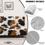 Brown Cow Print Armless Couch Covers for Dogs Pet Comfortable Slipcovers for Sofa Chair Indoor Home Decor Futon Sofa Slipcover Non Slip