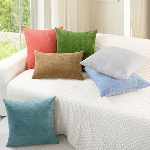 CaliTime Decorative Throw Pillow Covers 20 X 20 Inches Moonbeam Gray