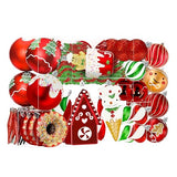 SHareconn 86pcs Christmas Tree Balls Ornaments, Shatterproof Plastic Decorative Baubles for Christmas Tree Decorations, Holiday Wedding Party Decoration, Festive Ornaments, Red Green White