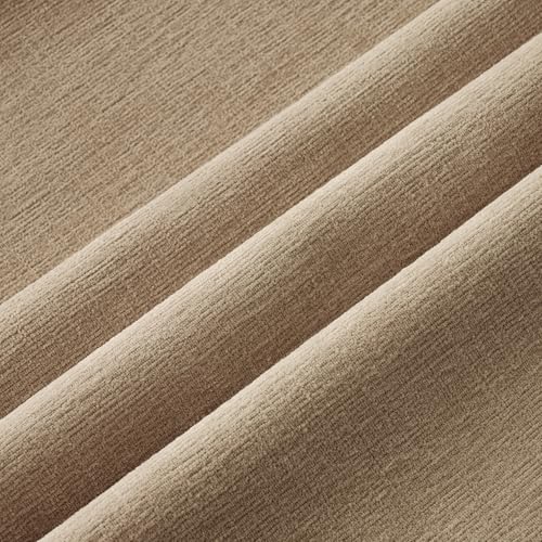 MIULEE Light Brown Couch Pillow Covers 18x18 Inch, Set of 2 Chenille Decorative Square Throw Pillow Covers Farmhouse for Sofa Living Room Bed