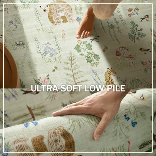 Machine Washable Throw Rugs for Entryway: 3x5 Door Mat Indoor Entrance Small Rug Stain Resistant Non Slip Low Pile Soft Carpet for Kitchen Front Door Indoor Entrance Entry Bedroom