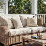 Set of 2 Decorative Floral Pillow Covers 18x18 Inch Tan Beige