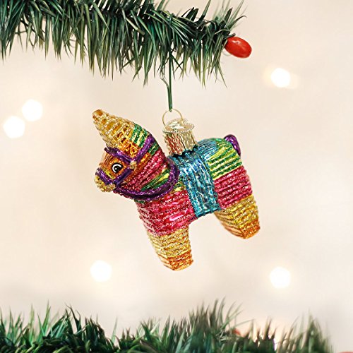 Old World Christmas Piñata Glass Blown Ornament for Christmas Tree, Handcrafted Holiday Decoration, Fiesta Collection