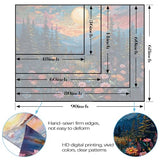 kampdream Landscape Tapestry, Scenery Art Wall Tapestries, Nature Wall Decor for Bedroom Living Room Backdrop Sunset Wildflowers 36×48 inches