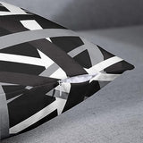 Emvency Set of 2 Throw Pillow Cover Gray Black Stripes Design Retro Decorative Pillow Case Striped Home Decor Square 18x18 Inch Cushion Pillowcase