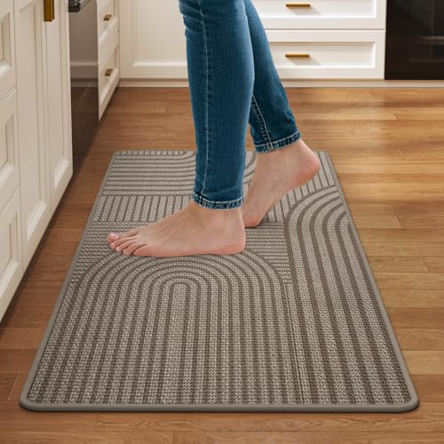 Kitchen Mats for Floor, Kitchen Rugs Non Slip, 17x30 Brown