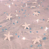 Impress Life Starfish Diamond String Lights, 10FT 40 LED Battery USB Operated with Remote Control for Nautical Beach Themed Christmas Decoration Wedding Party Decorating