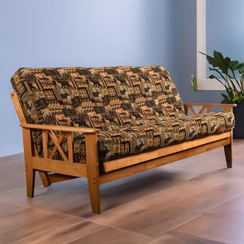 Futon Cover Only UpNorth Premium Fabric Collection Fits 6-8 inch Futon Mattress Full Size (Wildlife Resort)