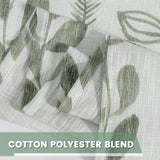 MEETSKY Sage Green Curtains 84 Inches Long 2 Panels Boho Curtains for Living Room Light Filtering Patterned Drapes for Bedroom Linen Style Back Tab Leaf Print Window Treatment, 50” Wide Each Panel