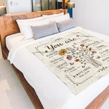 Christian Gifts for Women, Christian Floral Throw Blanket, Birthday Religious Gifts for Women Friendship, Inspirational Scripture Faith Gift for Friend, Sister, Mom, Daughter (50'' x 60'', Beige)