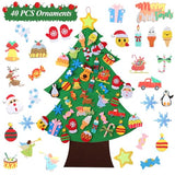 Felt Christmas Tree - 3.5 FT Wall Felt Christmas Tree for Kids with 40 Pcs Ornaments, DIY Xmas Gifts for Christmas Decorations