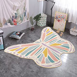 Lukinbox Butterfly Kids Rug for Girls Bedroom, Ultra Soft Play Mat for Room, Colorful Non Slip Nursery Area Rug, 3' x 4'