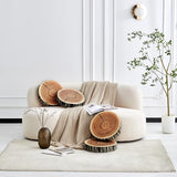 HYSEAS Decorative Round Throw Pillow, 3D Digital Print Comfortable Funny Cute Wood Log Pillow Circle Seating Floor Cushion for Home, Couch, Sofa, Bedroom, Stump, 16 x 2.75 Inch, 2 Pack