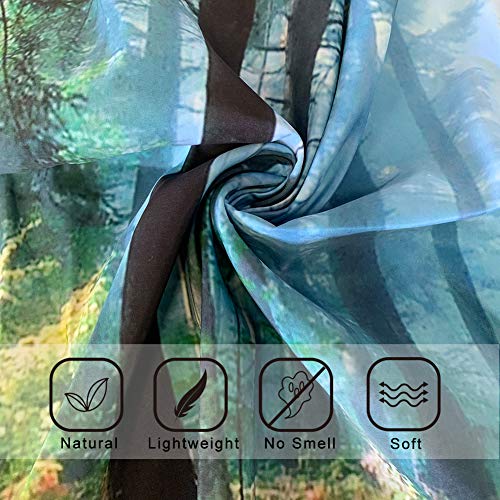 Llamazing Forest Tapestry Home Decor Landscape Living Room Bedroom Decoration Magic Tapestry Curtain (Morning Forest, 78''L×60''W)