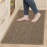 BEQHAUSE Kitchen Rugs 24"x36", Kitchen Mats for Floor Non-Slip, Taupe