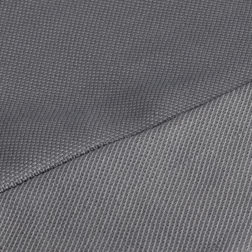 Home Details Stretch Pique Loveseat Slipcover Gray Color | Furniture Protector | 2 Cushion Couch Cover