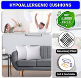 GVTECH Bedding Throw Pillows Insert (Pack of 2) 16 x 16 Inches Bed and Couch Pillows - Indoor Decorative Pillows - Cushion Stuffer Inserts - Anti Allergy Cotton Blend Fabric, White