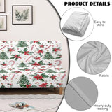 Christmas Tree Armless Sofa Bed Cover Candy Cane Print Stretch Couch Slipcover Folding Sofa Couch Futon Covers Full Size Furniture Protector Cover