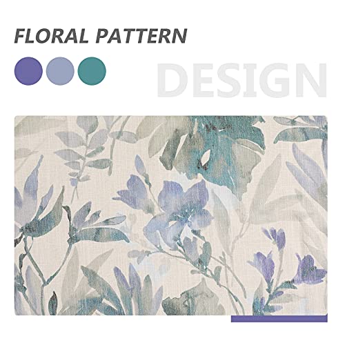 MYSKY HOME Sage Green Curtains 84 Inch Length Light Filtering Privacy Protect Drapes for Living Room Bedroom Flower Printing Window Treatment Grommet 2 Panels,Sage and Natural