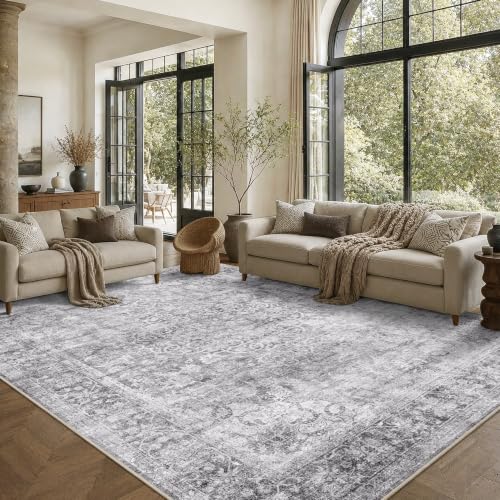 HelloTree 9x12 Vintage Washable Living Room Area Rug