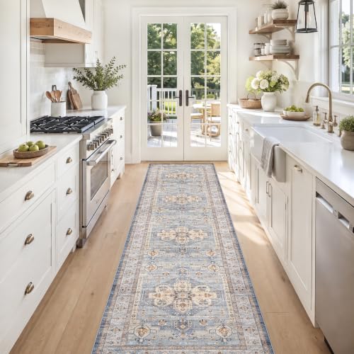 Washable Hallway Runner Rug 3x12: Non Slip Runner Rugs with Rubber Backing