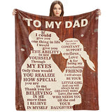 Fathers Day for Gifts Dad Gift from Daughter Dad Blanket for Birthday Soft Cozy Flannel Throw Blanket Present for Men Him Husband 60 * 50inch