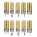 (6-Pack) Dimmable 5-Watt T4 GY6.35 LED Bulb 12-18V AC/DC, 48SMD 2835 LED, Warm White Color (Jc10 Bi-pin 35-40w Replacement) (Warm White .2700K)