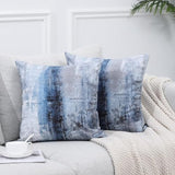 Throw Pillow Covers for Couch, 18x18 Inch, 2 Pack, Blue Grey