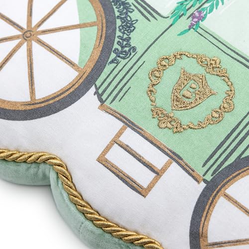 Hallmark Bridgerton Shaped Throw Pillow (Green Carriage) Gift for Birthdays, Easter, Mother's Day