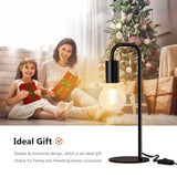 Industrial Table Lamp for Bedroom, Small Table Lamps for Bedside with Wire Switch, E26 Socket Base, Modern Nightstand Lamp for Living Room, Reading, Office, Bulb Not Included.
