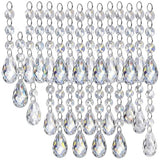 HOHIYA Crystal Christmas Ornaments Set 30PCS Clear Acrylic Hanging Icicle Prisms and Bead Garland for Christmas Tree Wedding Chandelier Window Party Holiday Decorations