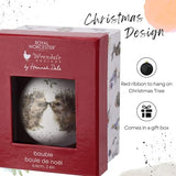 Portmeirion Royal Worcester Christmas Tree Ornament - Personalized Holiday Bauble with Hedgehog Motif, Fine Bone China Festive Holiday Decorations, Whimsical Animal Theme for Seasonal Home Decor