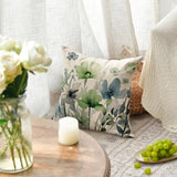 AVOIN colorlife Chinoiserie Poppy Flowers Pillow Covers 18x18 Inch Set of 2