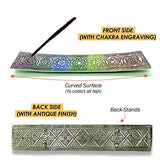 Chakra Incense Holder for Sticks - Handmade Dual Inscents- Holders | Perfect as Spiritual or Meditation Insense Holder (10 inch)
