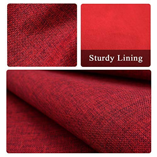 Christmas Tree Skirt Red: 48 inches Burgundy Burlap Double-Layer Plain Xmas Tree Skirt, Rustic Farmhouse Xmas Tree Decorations Indoor for Kids Home School Office Holiday Party Decor